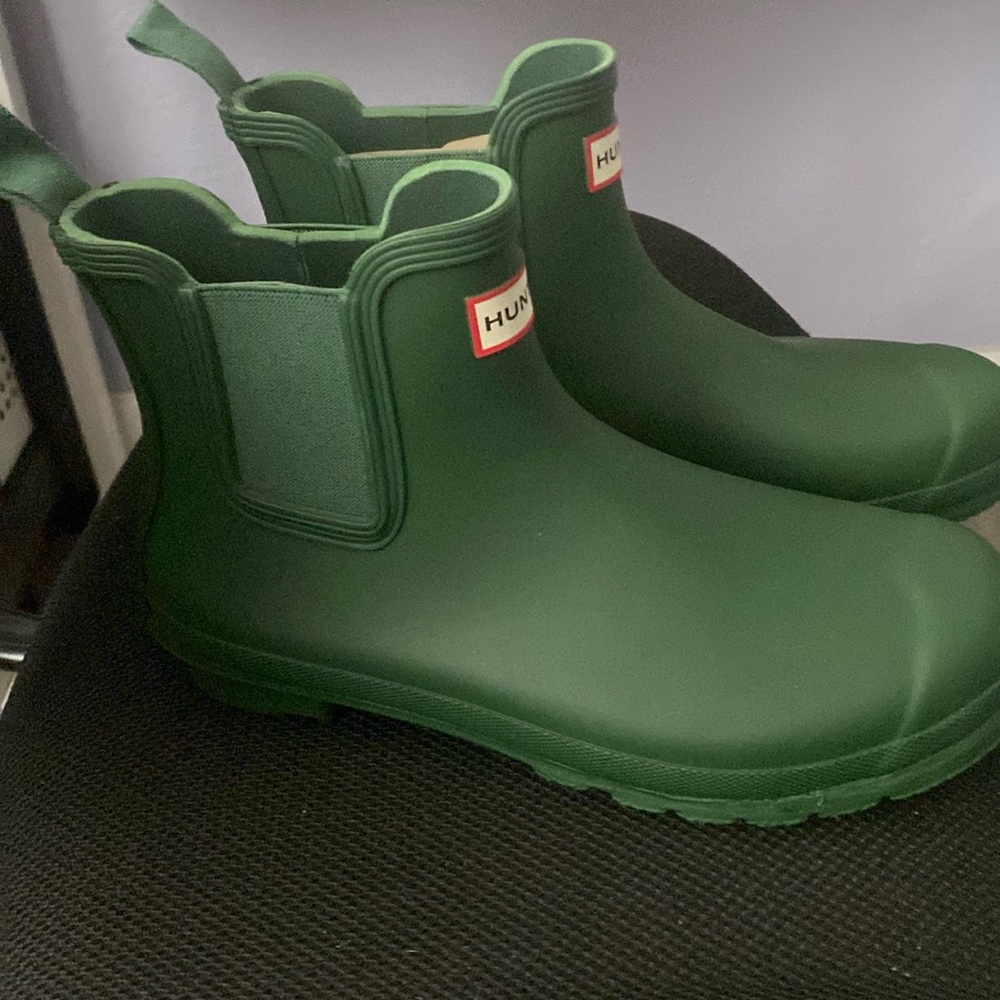 New Hunter Women's Original Chelsea Rain Boot Green